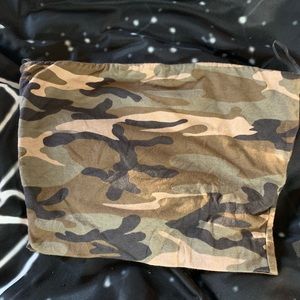 Fashion Nova cropped camo tube top
